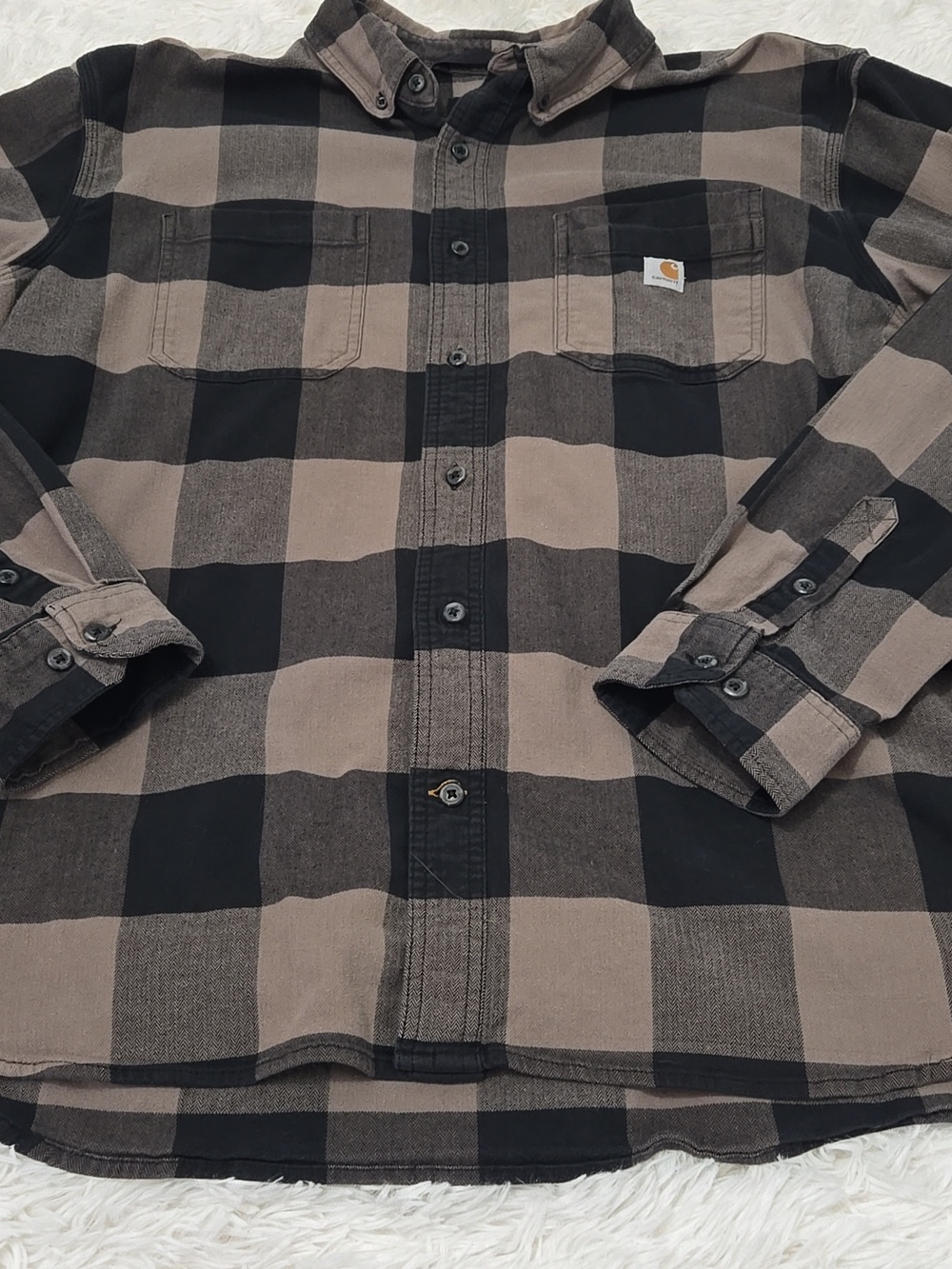 Carhartt 2XL Relaxed Fit Midweight Flannel Long Sleeve Plaid Shirt